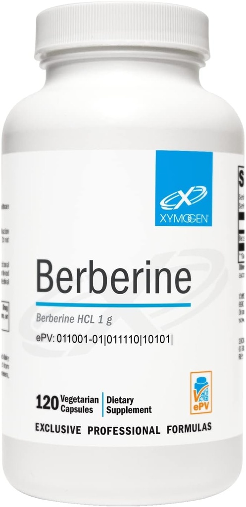 XYMOGEN Berberine HCL 1000mg – Supplément Berberine à base de plantes pour le soutien métabolique et digestif - Promouvoir le métabolisme lipidique, la santé gastro-intestinale et la fonction immunitaire (120 capsules)
