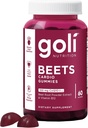 Goli complément nutritionnel, betteraves Cardio Gummy - 60 comte - 100mg CoQ10 & extrait de racine de betterave - sans gluten, végétalien, non-OGM, et sans gélatine.