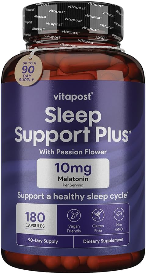 Soutien au sommeil Plus Melatonine & Botaniques pour soutenir un cycle de sommeil sain, avec des sensations de calme et de détente pour une grande nuit de sommeil. 180 gélules