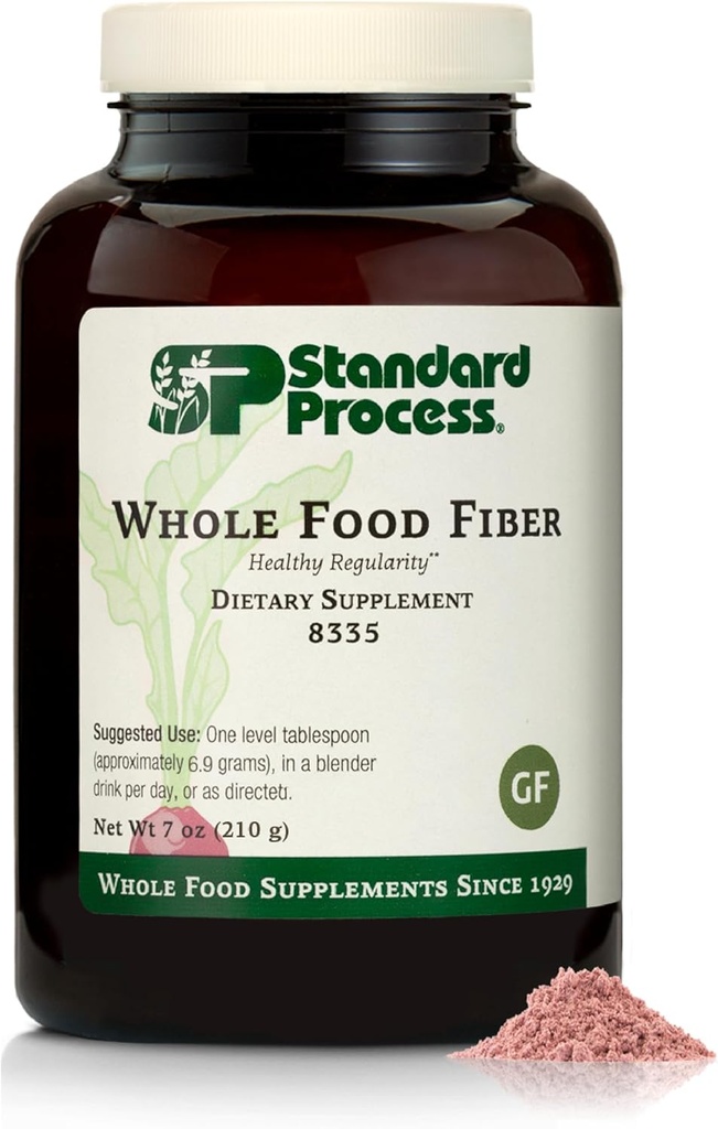 Processus standard - Fibre d'aliments entiers - Supplément de fibre quotidienne pour la santé digestive et le soutien de la gomme - Poudre de fibre haute avec fibre soluble et soluble - Non-Dairy, Non-Soy & Sans gluten - 7 oz (210 g)