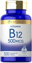 Carlyle Vitamine B-12 500mcg (300 comprimés) Végétarien, Non-OGM, Supplément sans gluten