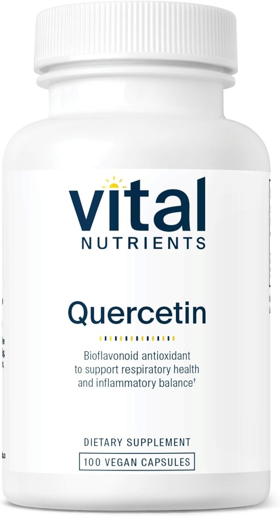 Éléments nutritifs vitaux Quercetin de végétalien Quercetin supplément avec des bioflavonoïdes pour le soutien de la fonction sinusale, respiratoire, cardiaque et immunitaire.