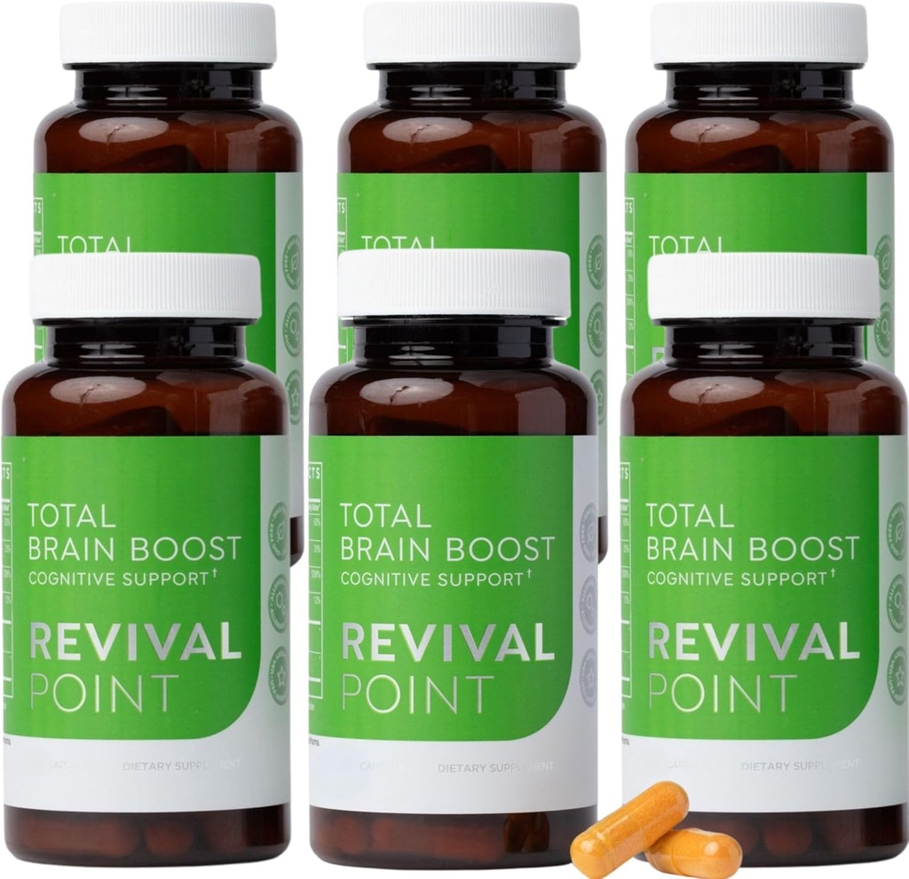 Supplément de soutien au cerveau nootropique avec 340 % de mieux Curcumine, Resveratrol - Comprend 6 ingrédients soutenus par la science prouvés comme suppléments de cerveau pour la mémoire et le focus Dr Formulé Nootropic - 6 bouteilles