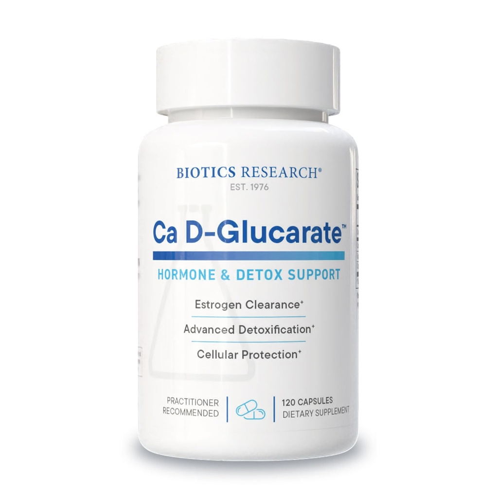Biotics Research Ca D Glucarate Liver Detoxification, Eliminates Toxins, Strong Bones, Hormonal Health, Heart Health, Healthy Body Composition, Raw Organic Vegetable Culture 120 Count