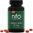 NFO Fer doux [100 comprimés] Complexe norvégien de fer haute absorption avec ferrochel breveté en fer chélaté, doux sur l'estomac, végan-friendly, non constipant