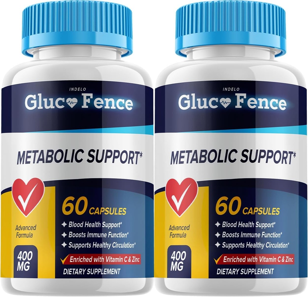 Gluco Fence Metabolic Support - Glucofence Support Supplement Pills, Gluco Fence Advanced Formula Capsules Reviews Fence (2 Pack - 120 Capsules)