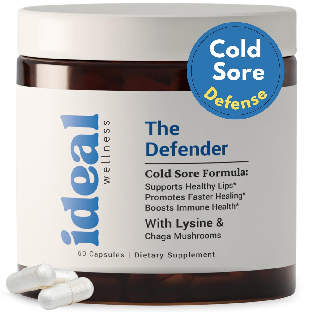 L-Lysine Cold Sore Treatment for Lips with Immune Support - L Lysine 1000mg Capsules, Chaga, Abeille Propolis, Vitamine C, Zinc & Extrait de racine de réglisse - Non-OGM, Végétarien, 60 Capsules pour hommes et femmes