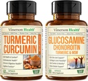 Curcumine curcumine avec extrait de poivre noir et glucosamine Chondroïtine MSM Joint Support Supplément