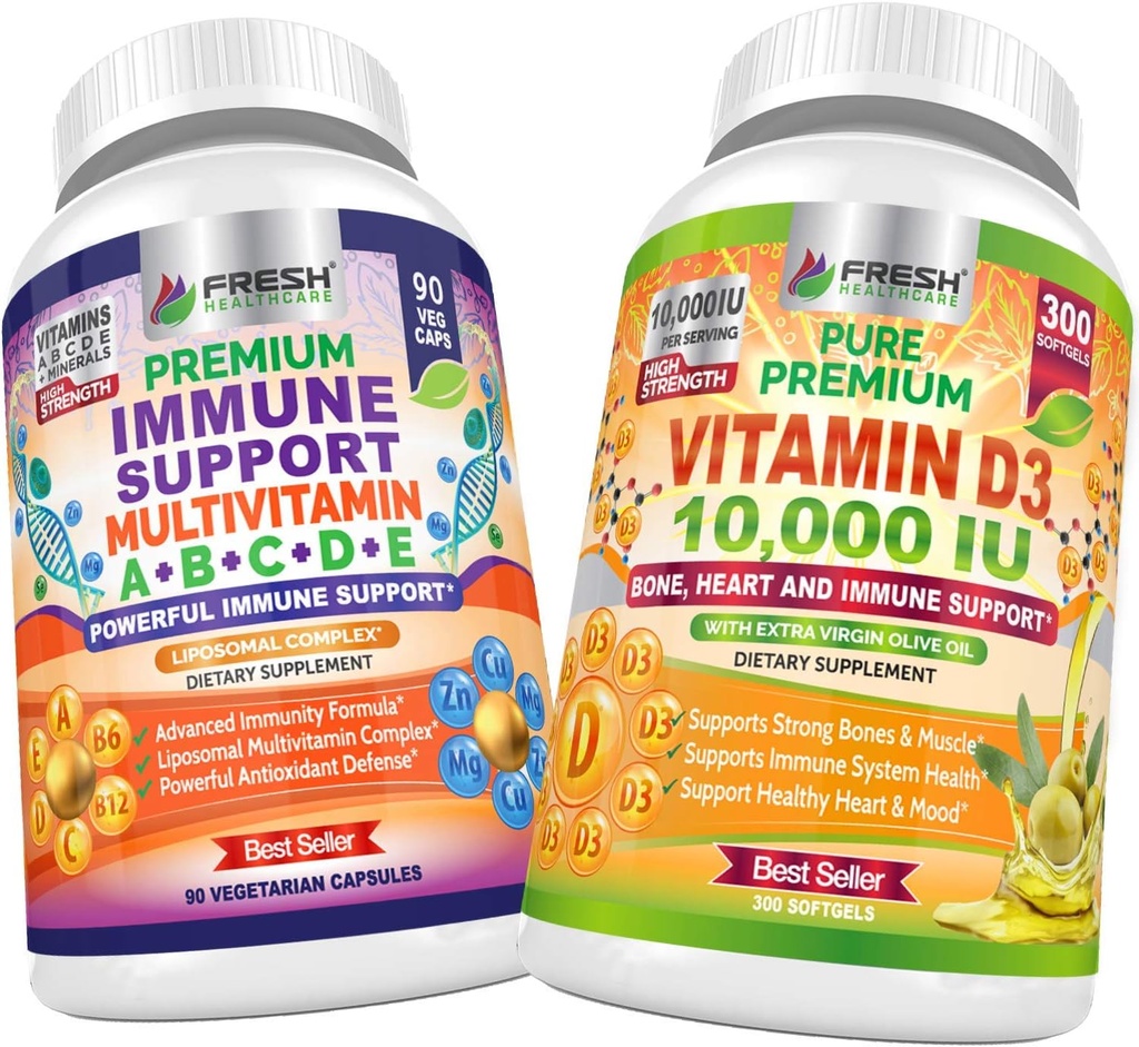 Multvitamine et vitamine D3 de l'Immune - lot