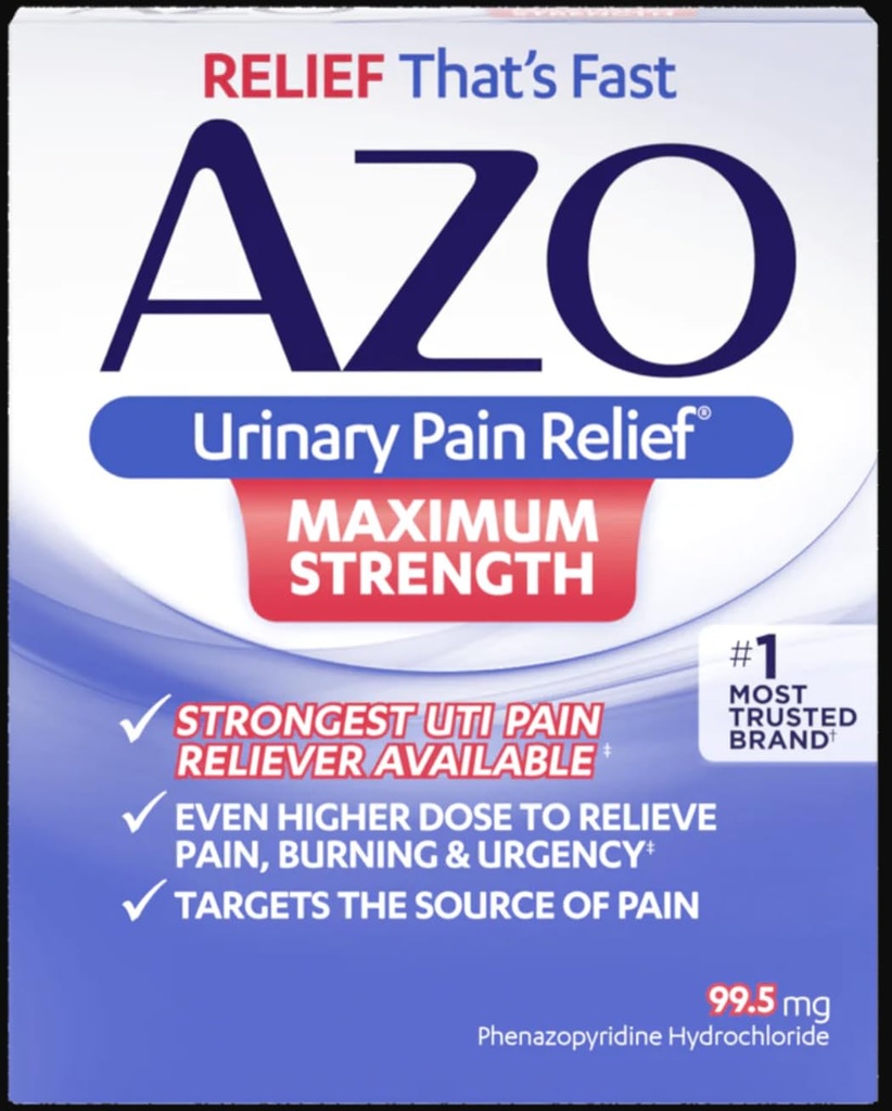 Soin urinaire azo Soulagement de la douleur Max Force 12 Comprimés de comptage