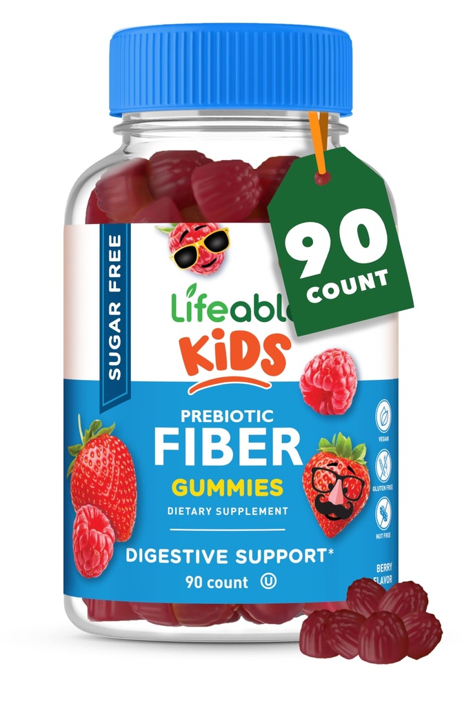 Garnitures prébiotiques pour enfants Lifeable Sugar Free 4g Fibre pour enfants Great Taste Vegetarian Fiber Suppléments pour enfants pour la santé digestive