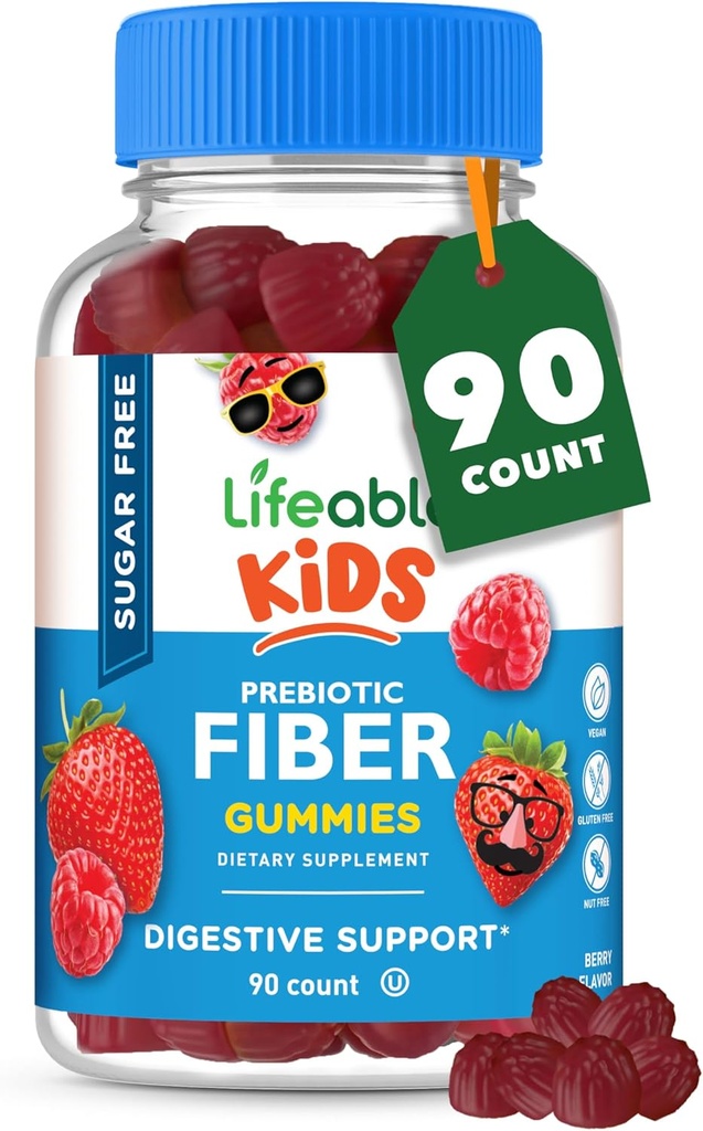 Garnitures prébiotiques pour enfants Lifeable Sugar Free 4g Fibre pour enfants Great Taste Vegetarian Fiber Suppléments pour enfants pour la santé digestive
