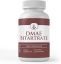 Ingrédients originaux purs Bitartrate de DMAE, (100 capsules) Toujours pur, sans additifs ou remplissages, laboratoire vérifié