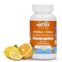 Halal Omega 3 pour adultes et enfants - Omega 3 Gommies végétariennes au citron et au parfum orange - Gommies adultes et enfants - 60 Nombre