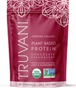 Truvani Poudre de protéines de pois végétaliens au chocolat Fraise de 20g Protéine biologique à base de plantes 20 portions