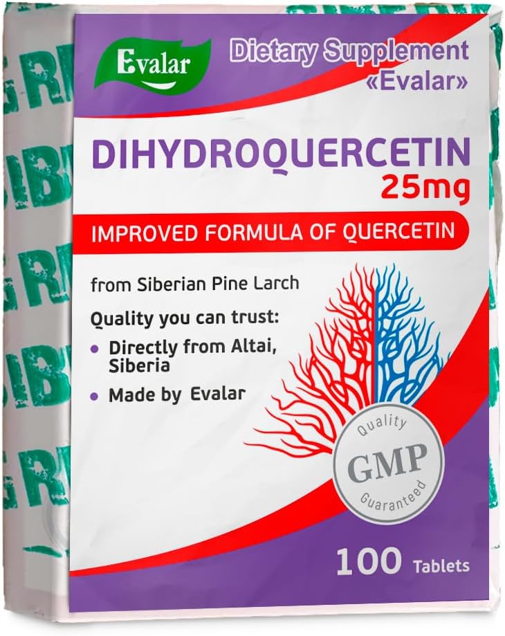 Evalar Dihydro Quercetin Larque de pin sibérien Bioflavonoïde 100 Tabs