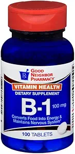 Bonne pharmacie voisine Vitamine B-1 100mg Comprimés, 100 Compte