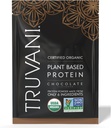 Truvani Poudre de protéines de pois végétaliens au chocolat 20g Protéine biologique à base de plantes 1 portion de sucre de gluten et sans produits laitiers