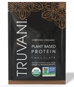 Truvani Poudre de protéines de pois végétaliens au chocolat 20g Protéine biologique à base de plantes 1 portion de sucre de gluten et sans produits laitiers