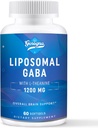 GABA avec supplément L-Theanine 1200mg - Suppléments Liposomiques à haute biodisponible, 60 Capsules pour Adultes
