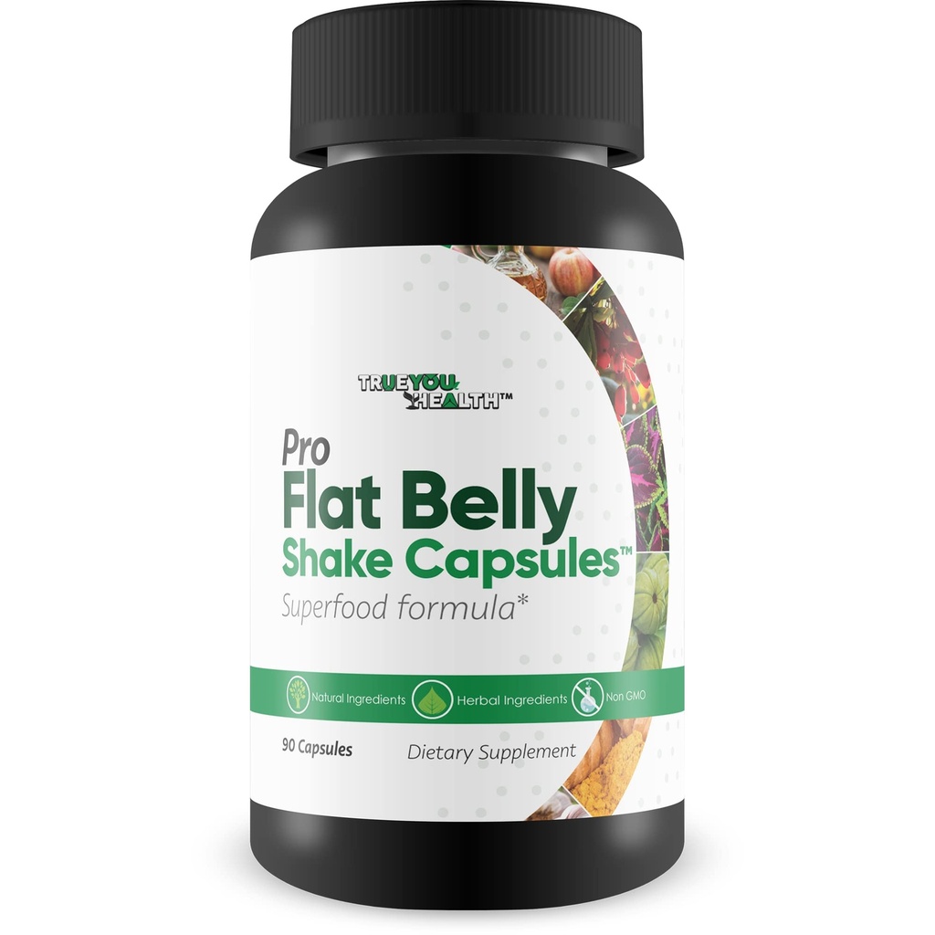 Pro Flat Belly Shake Capsules - Gut Cleanse to Help Reduce Bloating - Body Cleanse & Digestive Cleanse - Soutenir la santé globale avec nettoyage - aider à effacer les déchets et les toxines avec des suppléments de nettoyage