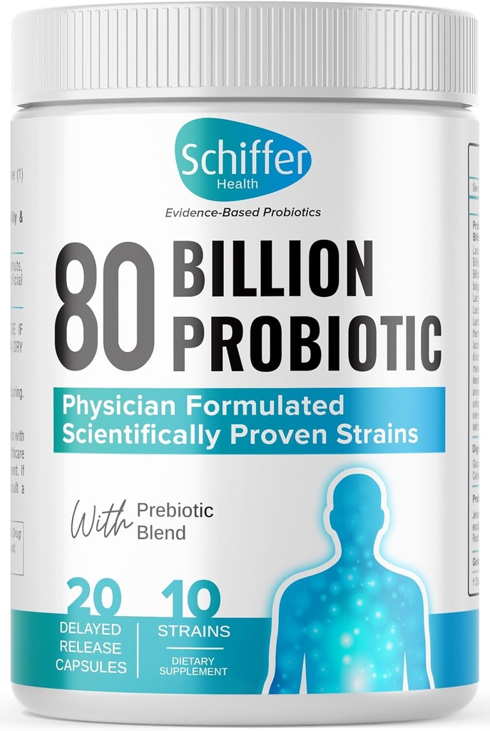 80 milliards de probiotiques, 20 capsules à libération différée avec 10 souches