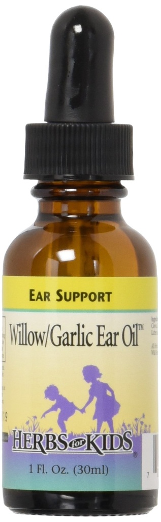 Herbes de saule et d'huile d'ail pour enfants 1 oz liquide