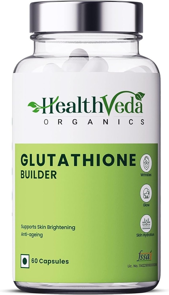 Senta à base de plantes Glutathion Builder , 60 capsules de Veg Support antioxydant pour la peau anti-âge, jeune et brillant , pour les hommes et les femmes