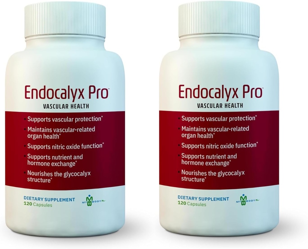 Endocalyx Pro Supplement – Endothélial Glycocalyx Support 120 Capsules - Santé vasculaire et microcirculation – Études cliniques – Breveté – Soutien des fonctions d'oxyde nitrique