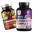 Nutrition N1N Premium Magnésium Complex [500mg] Haute absorption et D-mannose [1350mg avec canneberge et Hibiscus], non OGM et sans gluten, 2 paquets