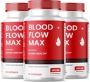 (3 Pack) Blood Flow Max Capsules, Blood Flow Max Advanced Formula Blood Support, supplément de force maximale pour la circulation sanguine saine, toutes les pilules de vitamine naturelle pour le bien-être général