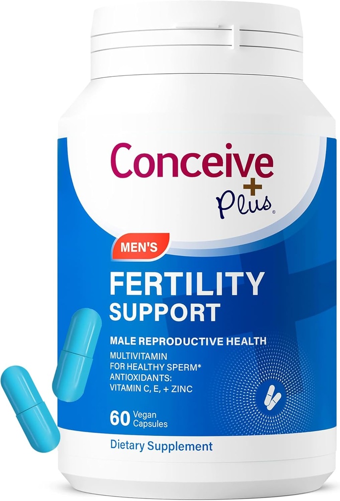 CONCEIVE PLUS Soutien à la fertilité pour les hommes. Suppléments de fertilité pour les hommes avec du zinc, vitamine C, E, sélénium.