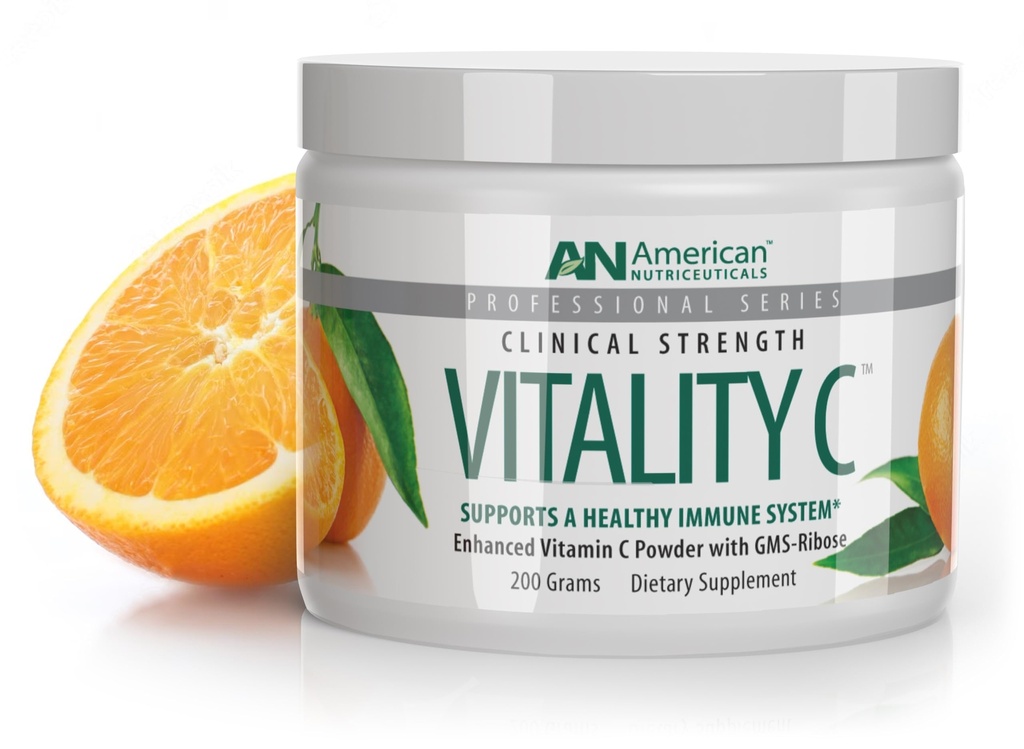 Nutriceutiques américains - Poudre de vitamine C - Supplément pour le soutien immunitaire - Naturel, sans sucre - Non-Acidic - 4000mg