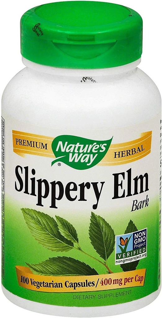 Nature's Way Slippery Elm Bark, 100 gélules par bouteille (3 bouteilles)