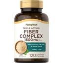 Supplément complexe de fibre de roche piquante : 1500mg, 120 Capsules Triple Action Pills avec Psyllium, Oat Bran et Apple Pectin, sans gluten