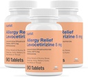 Dichlorure de Levocetirizine générique 5mg en vrac (270 comprimés), pilules allergiques, soulagement de l'allergie 24 heures sur 24 - Allergie médicale (3 boîtes de 90 comprimés)
