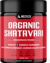 6in1 Shatavari poudre biologique - mélangé avec la racine Shatavari, Bacopa Monnieri, Ashwagandha racine, Vitex Berry, Fenugreek et poivre noir - soutient le rajeunissement, favorise l'énergie et la vitalité - 4 Oz