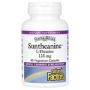 Facteurs naturels Stress-Relax Suntheanine L-Theanine 125 mg, Soutien du stress non somnolent pour le calme mental et la relaxation, 60 Capsules