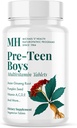 MICHAEL Santé Programmes naturopathiques Pré-Teen Boys Multivitamine quotidienne - 60 comprimés végétariens - avec mélange de plantes mâles - Casher - 60 portions
