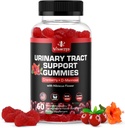 Potent Cranberry Gummies 1500mg avec D Mannose - Santé des femmes et des hommes contre le traumatisme urinaire, Flush urinaire et suppléments de soutien à action rapide avec poudre d'hibiscus, 60 comtes