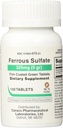 Comprimés de suppléments de fer de sulfate ferreux, 100 Nombre
