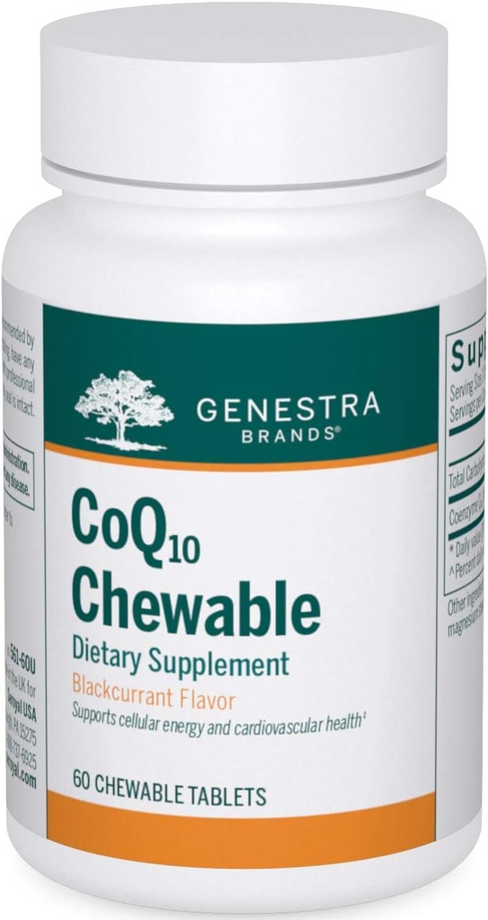 Genestra Marques CoQ10 Chewable (en anglais seulement) Coenzyme Q10 Supplément 60 comprimés Chewable (en anglais seulement)