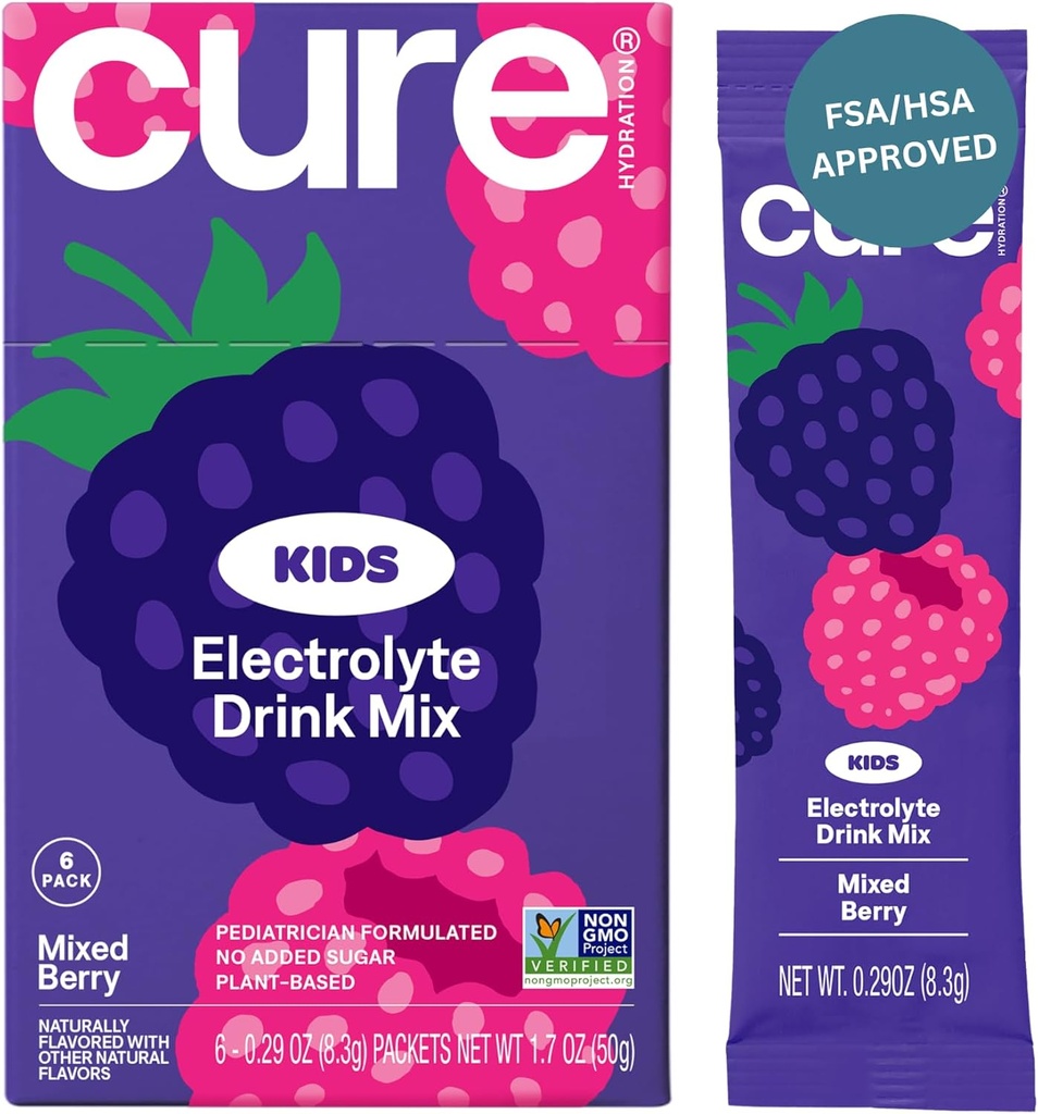 Hydratation curative - Mélange de boissons électrolytiques pour les enfants.