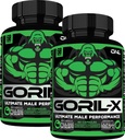 Testosterone Booster Supplement for Men - Goril X Workout Male Enhancing Pills 1000mg - Increase Size, Strength & Energy - with Horny Goat Weed, Tongkat Ali & Tribulus Terrestris - 60 Capsules (2pk)