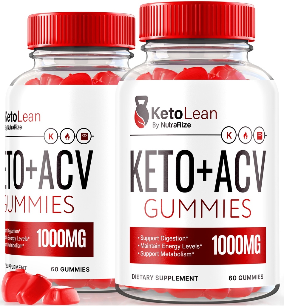 (2 Pack) Gummies Keto Lean Keto ACV, Gummies Keto + ACV, Vinaigre à cidre de pomme naturel 1000MG, supplément Keto Gummy ACV, vitamines Keto, vinaigre officiel Keto Plus, avis KetoLean (120 Gummies)