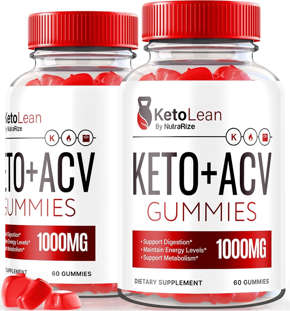 (2 Pack) Gummies Keto Lean Keto ACV, Gummies Keto + ACV, Vinaigre à cidre de pomme naturel 1000MG, supplément Keto Gummy ACV, vitamines Keto, vinaigre officiel Keto Plus, avis KetoLean (120 Gummies)