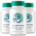 Cleartone Acouphène Relief pour Capsules d'oreilles, Supplément d'oreilles Cleartone, Traitement d'acouphène clair, Relief d'oreilles calmante - Force maximale, Avis Cleartone (3 Pack)