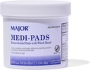 MAJOR Medi-Pads - Hémorroïdal Hygienic Cleaning Hazel Pads - Refroidissement avec Aloe - 100 Count Jar (1 Pack)