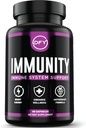 DFY Capsules de soutien immunitaire - avec le Sambucus de la mûre aînée, vitamine C, mûre aînée de Sambucus, vitamine D3 5000 UI, zinc et gingembre