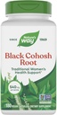 Nature's Way Black Cohosh Root, soutien traditionnel à la santé des femmes*, 540 mg par portion, projet non-OGM vérifié, 180 capsules